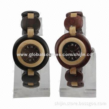 100% Eco-friendly Wooden Watch, Bi-color, Fast Delivery, China Manufacturer